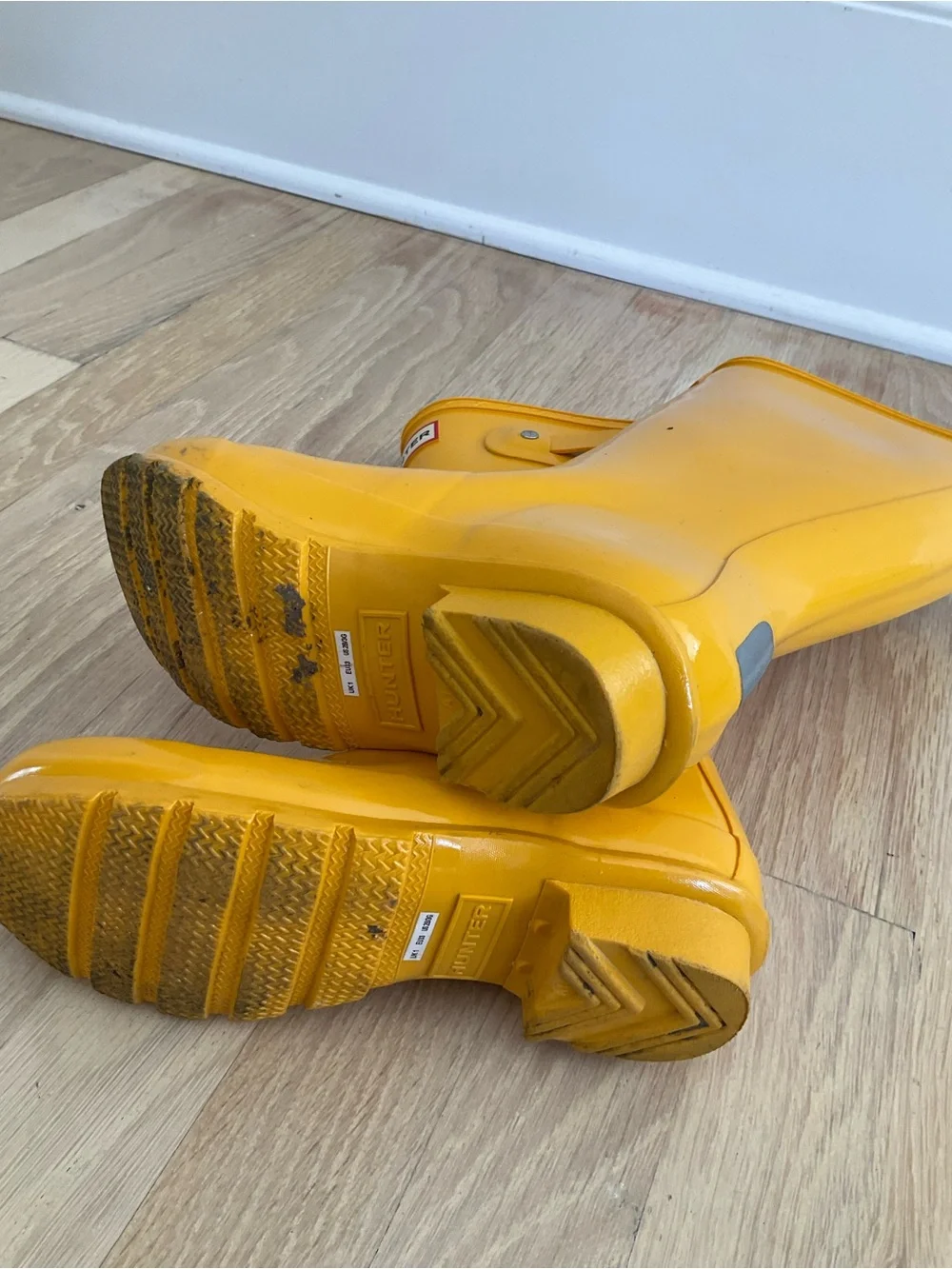 Hunter Kids Yellow Rain Boots